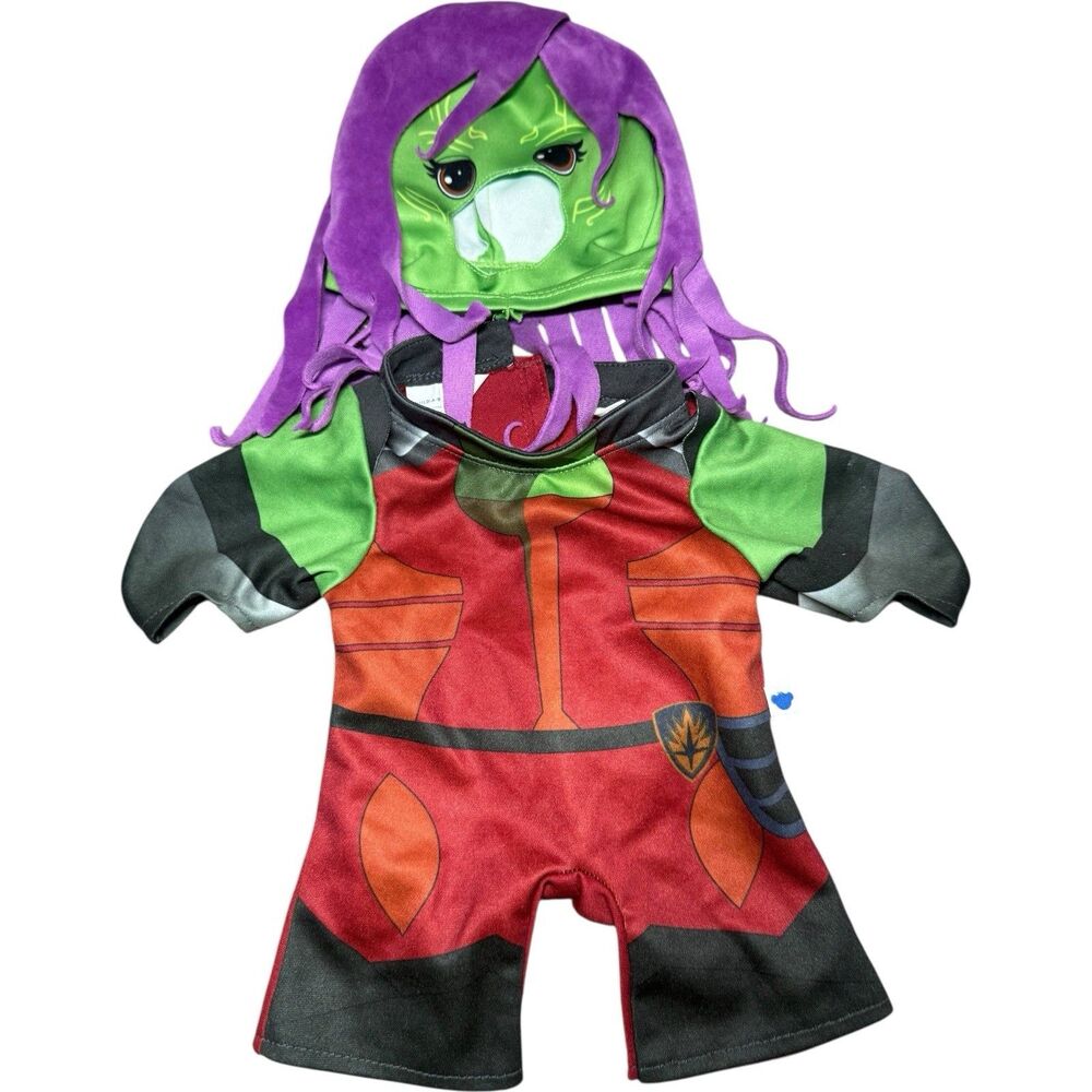 Build A Bear Guardians Of The Galaxy Gamora Outfit Green Purple Rare BAB Clothes